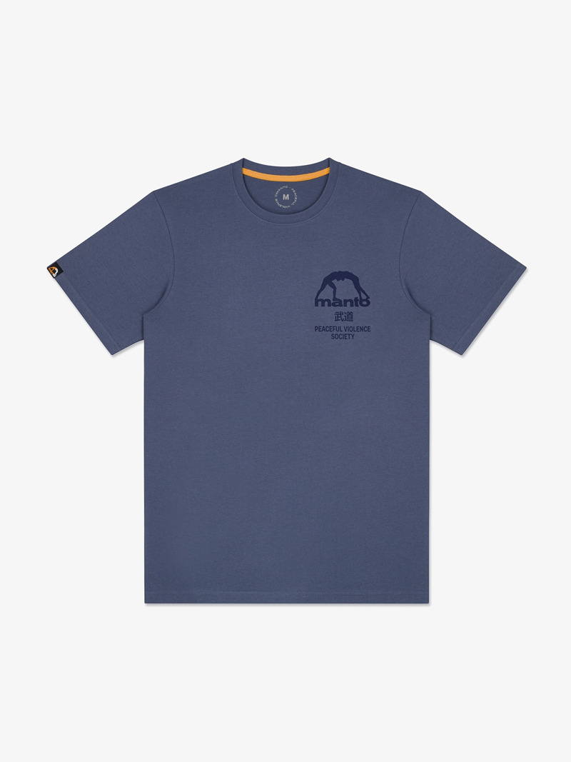 MANTO Society tshirt- steel blue